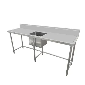 Work Bench - Single Sink with Leg Brace - Center Sink