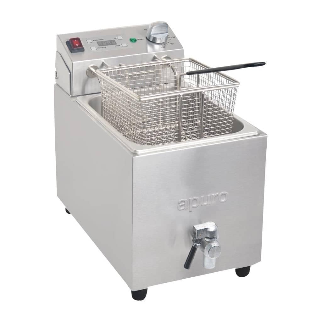 Apuro Single Fryer with Timer - 1x8Ltr - 2.9kW