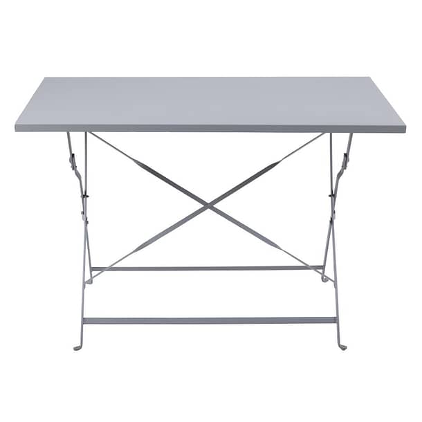 Bolero Grey Pavement Style Folding Table - 1100x700mm