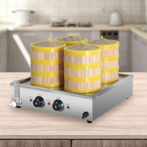 Electric Steamer Benchtop - 4 Heads - 475mm*495mm*140mm - 3kW