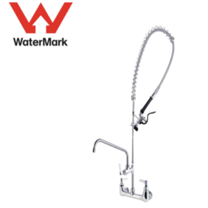 Commercial Faucet with Pre-Rinse Sprayer