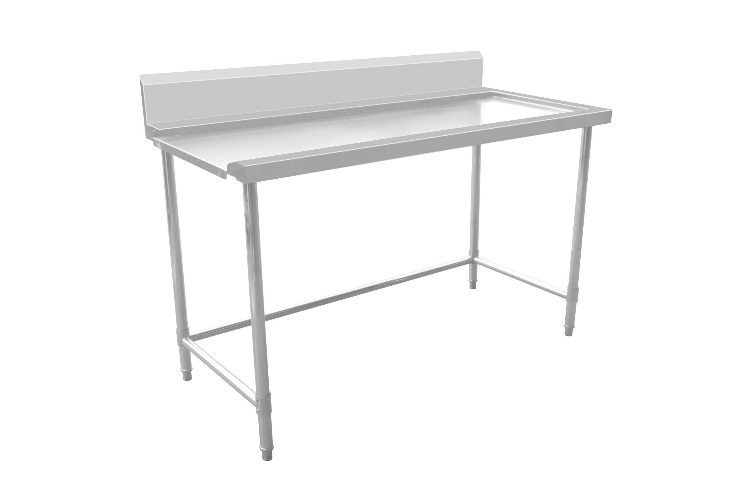 Outlet Bench with Splashback & Leg Brace - L Side