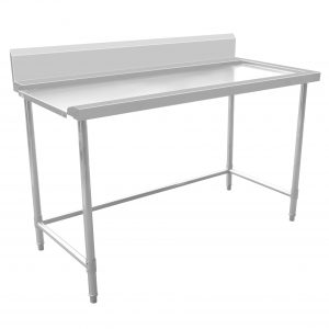 Outlet Bench with Splashback & Leg Brace - R Side