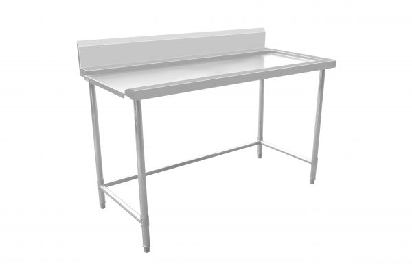 Outlet Bench with Splashback & Leg Brace - R Side