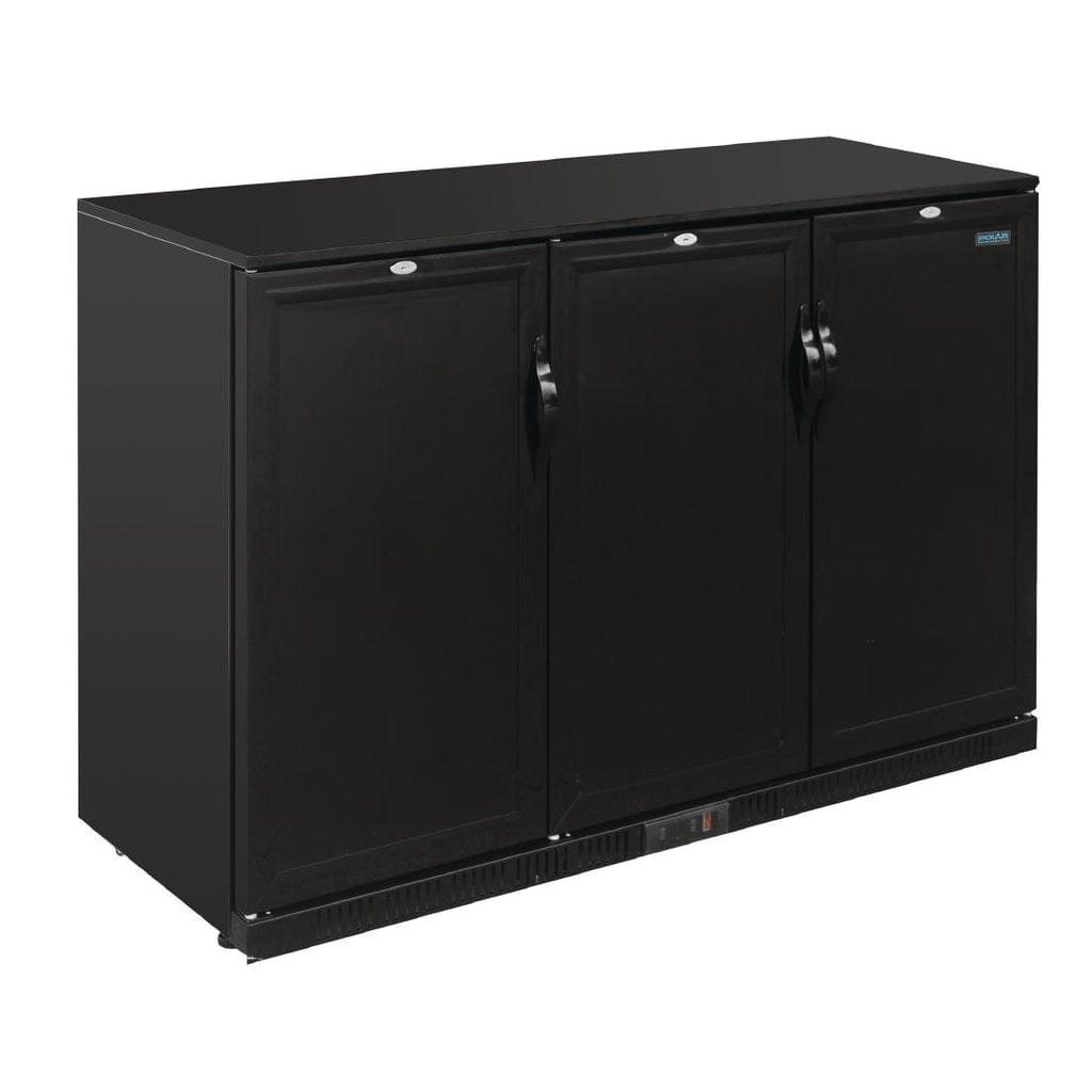 Polar G-Series Back Bar Cooler with Triple Solid Hinged Doors Black - 900mm - Image 3