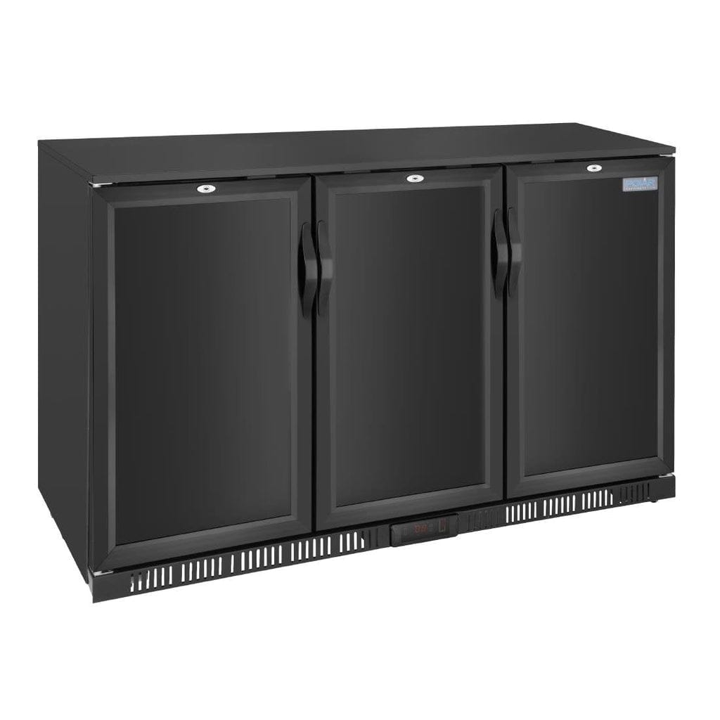 Polar G-Series Back Bar Cooler with Triple Solid Hinged Doors Black - 850mm - Image 3