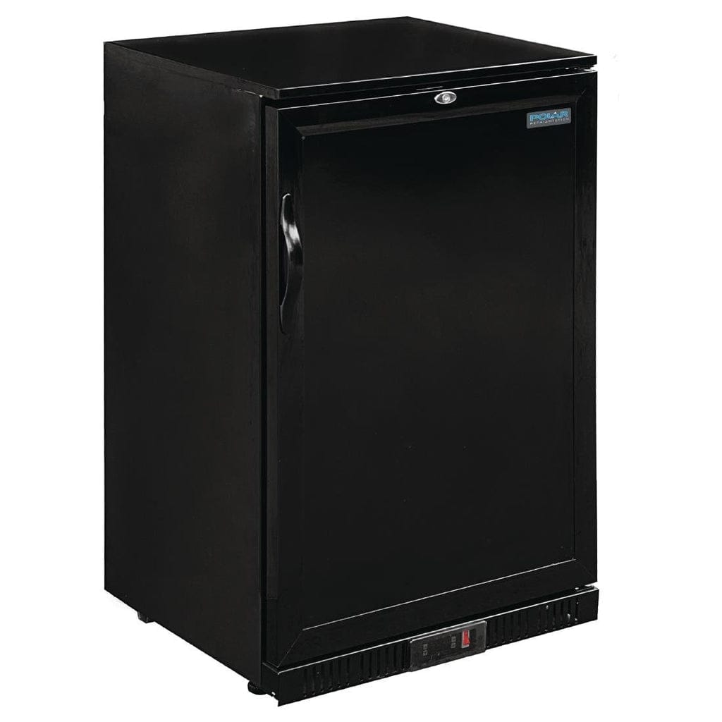 Polar G-Series Back Bar Cooler with Single Solid Hinged Door Black - 900mm - Image 3