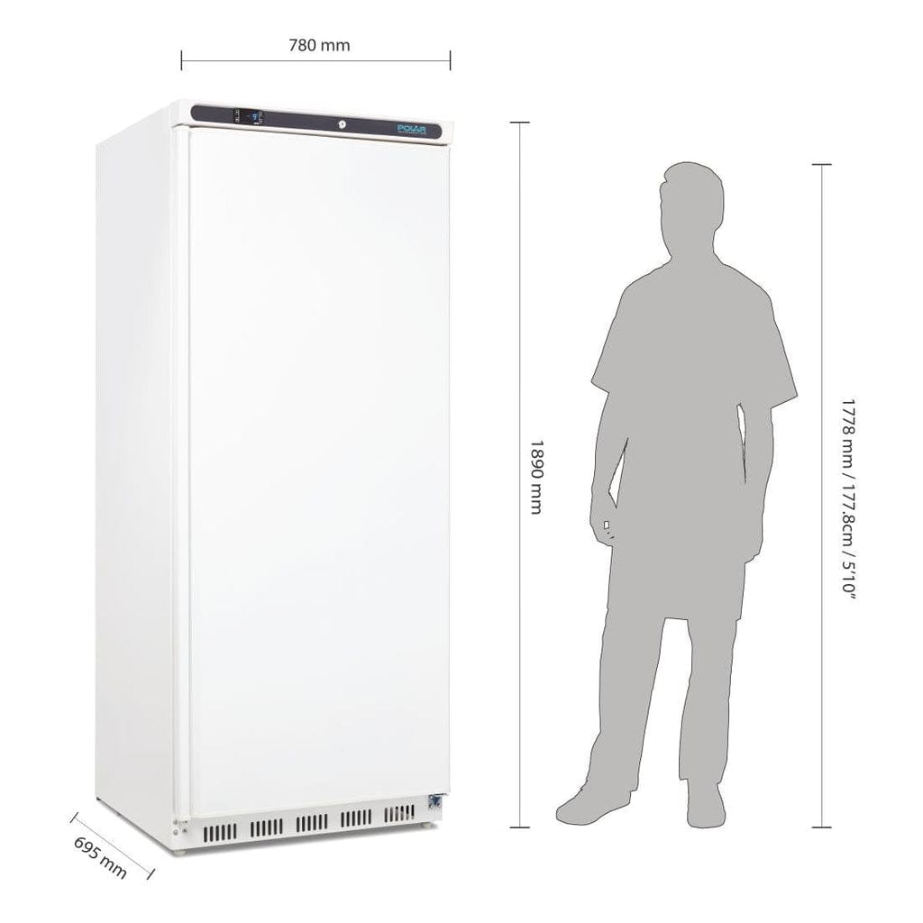 Polar C-Series Upright Freezer White 600Ltr - Image 3