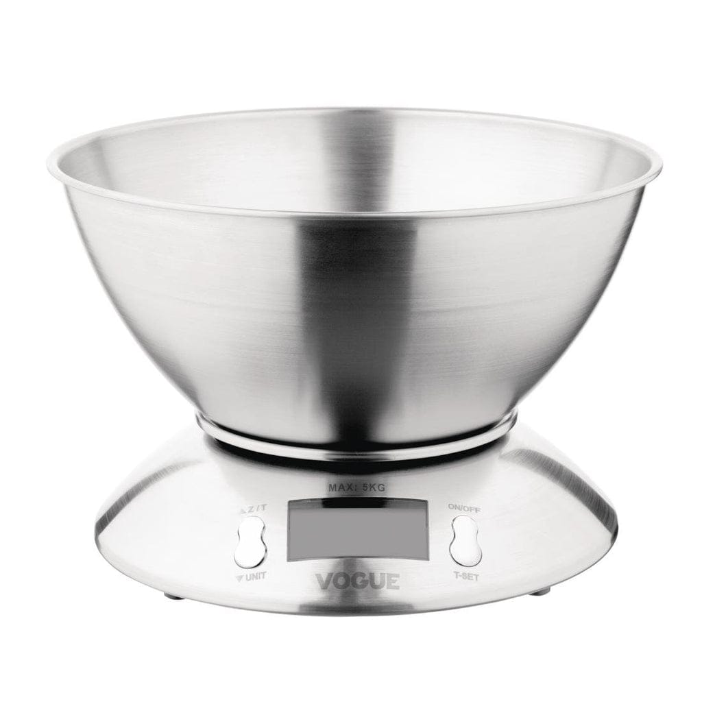 Vogue Digital St/St Bowl Scale 5kg Grad 1g kg/lbs - Image 3