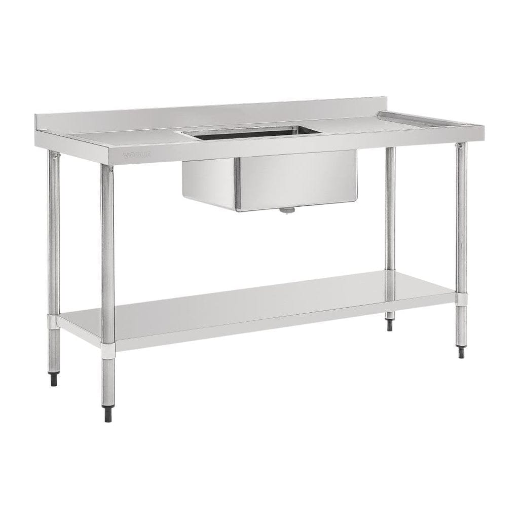 Vogue Single Bowl Sink Double Drainer - 1500mm (90mm Drain) - Image 3