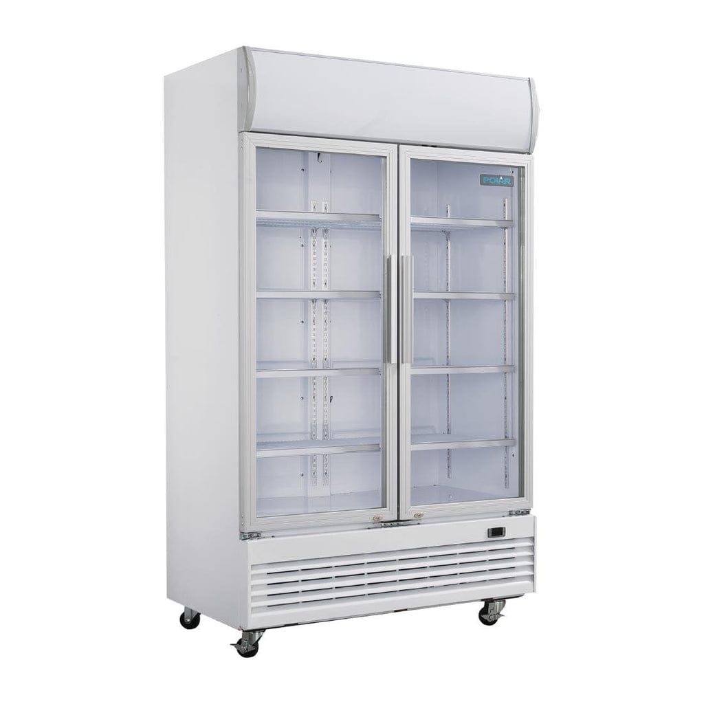 Polar G-Series Upright Display Cooler with Light Box Hinged Door - 950Ltr - Image 3