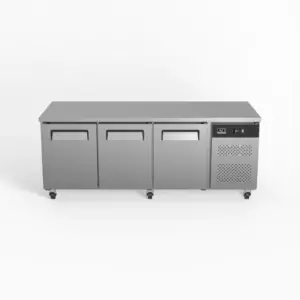 Three Door Commercial Worktop / Under Bench Fridge 800mm Depth