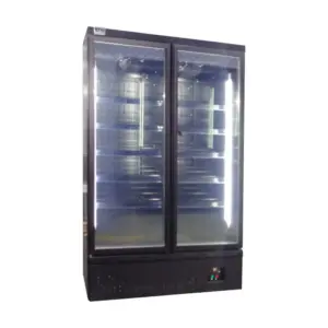 Supermarket Two Glass Doors Upright Display Fridge - 1000 Litre