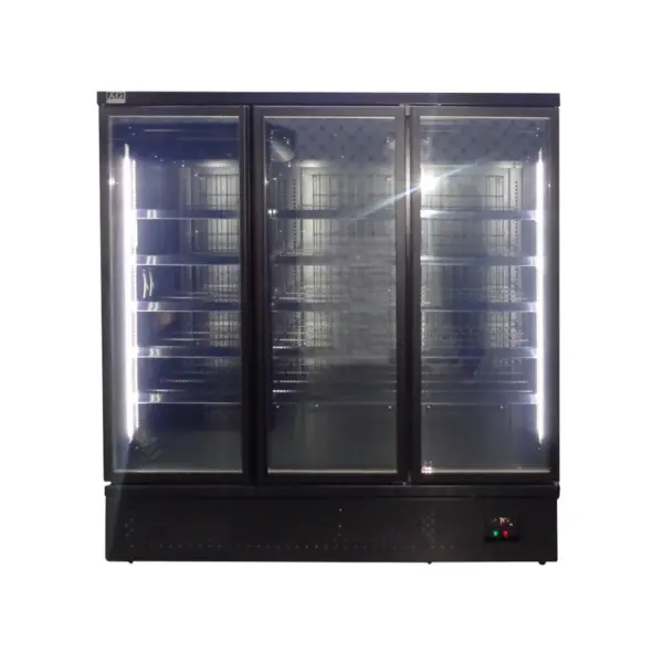 Supermarket Three Glass Doors Upright Display Fridge - 1539 Litre