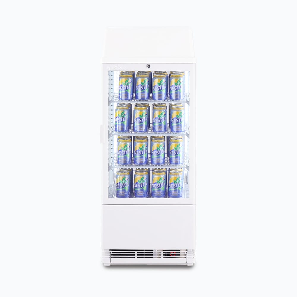 Countertop Fridge - 78L - 1 Door - Flat Glass - White